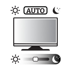 automatische Dimmfunktion bei Tag und bei Nacht