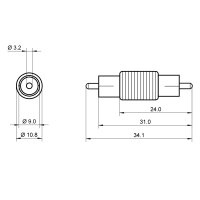 Cinchadapter Stecker auf Stecker