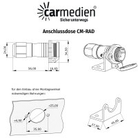 Rückfahrkamera Anschlussdose CM-RAD1 Zugmaschine